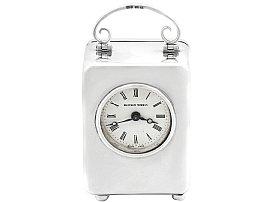 Sterling Silver Miniature Boudoir Clock - Vintage (1982)
