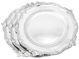 English Sterling Silver Dinner Plates