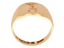 Antique Gold Signet Ring for Men
