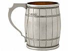 Sterling Silver 'Barrel' Christening Mug by George Adams - Antique Victorian