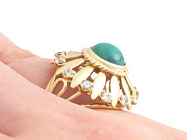 vintage turquoise ring wering