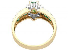 Emerald & Diamond Yellow Gold Ring