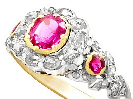 Victorian Antique Ruby & Diamond Ring