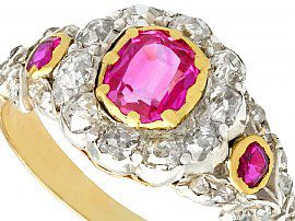 Antique Ruby & Diamond Gold Ring