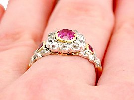 Antique Ruby & Diamond Ring Wearing