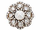1.86 ct Diamond and 14 ct Yellow Gold Brooch - Antique Victorian
