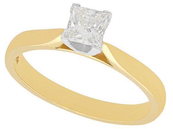 Princess Cut Diamond Solitaire Ring Gold