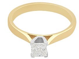 Princess Cut Diamond Solitaire Engagement Ring Gold