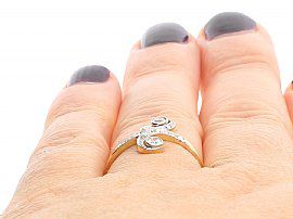Multi Diamond Ring Wearing Finger