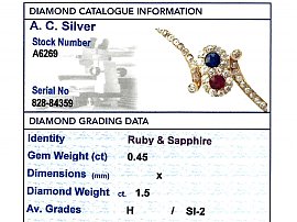 Ruby and sapphire bangle