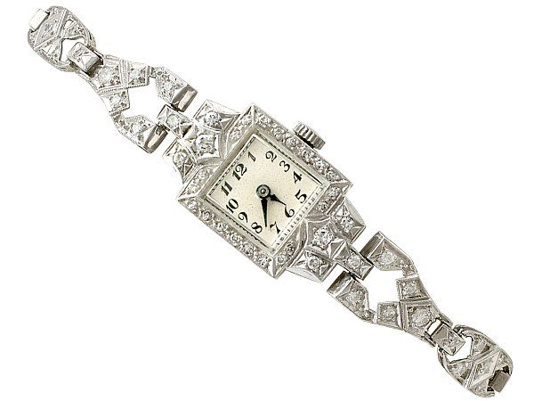 Antique Diamond and Platinum Watch