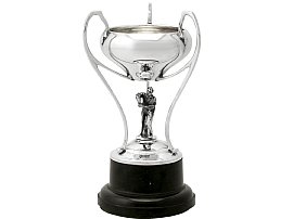 Sterling Silver 'Tennis' Presentation Trophy - Vintage George VI; A6286