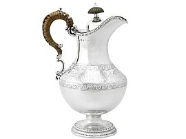 Sterling Silver Hot Water Jug - Antique Victorian; A6313