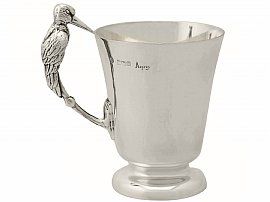 Sterling Silver Christening Mug by Asprey & Co Ltd - Vintage Elizabeth II