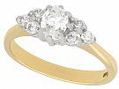 0.98 ct Diamond and 18 ct Yellow Gold Cluster Ring - Vintage Circa 1990