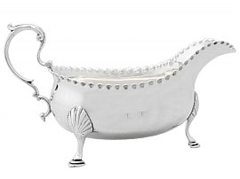 Newcastle Sterling Silver Sauceboat by John Langlands I & John Robertson I - Antique George III; A6362