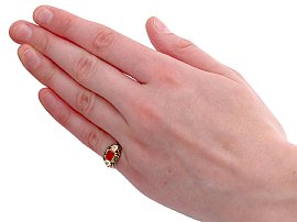Antique Paste Ring Hand Wearing