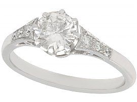 0.78 ct Diamond and Platinum Solitaire Ring - Contemporary 2014