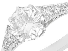 platinum round diamond ring