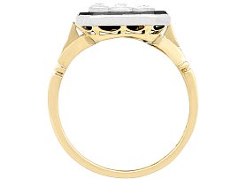 Onyx and Diamond Dress Ring