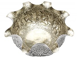 Burmese silver bowl overhead