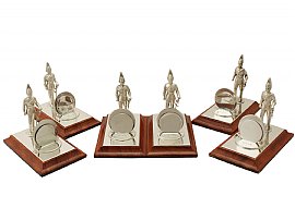 Set of Six Sterling Silver Menu Holders - Vintage Elizabeth II; A6446