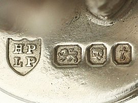 Set of Six Sterling Silver Menu Holders - Vintage Elizabeth II