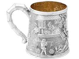Chinese Export Silver Christening Mug - Antique Circa 1800