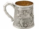 Chinese Export Silver Christening Mug -  Antique Circa 1800