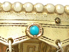 Sterling Silver and Turquoise Posy Holder - Antique Victorian