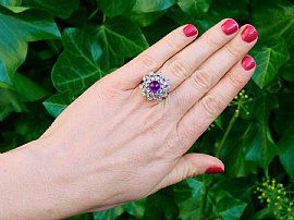 Amethyst and Diamond Ring Outside