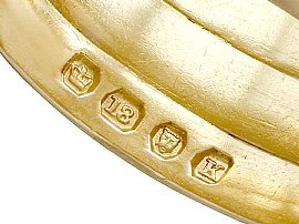 Vintage Gold Snake Ring Hallmarks 