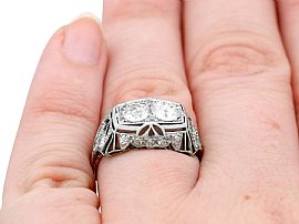 1940s Diamond Ring Wearing Ring