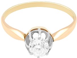 14ct gold diamond solitaire ring