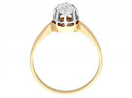 rose and yellow gold diamond solitaire ring