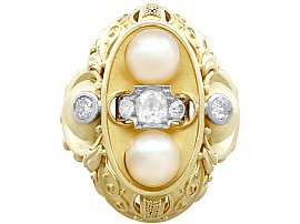 Pearl & Yellow Gold Ring UK