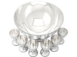Silver Bowl and Goblet Set
