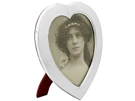 Sterling Silver 'Heart' Photograph Frame by William Comyns & Sons - Antique Victorian