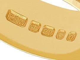  22ct Gold Wedding Band Hallmarks