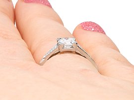 claw set engagement ring wearing