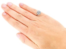 Wearing 18ct White Gold Cluster Ring