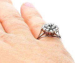 18ct White Gold Cluster Ring On hand 