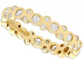 0.50ct Diamond and 18ct Yellow Gold Full Eternity Ring - Vintage Circa 1990