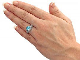 Antique Blue Zircon Ring