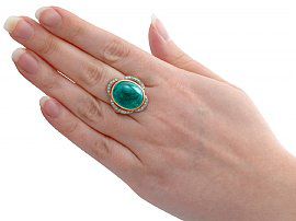 Cabochon Cut Emerald Ring 