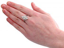 wearing 1960s diamond ring