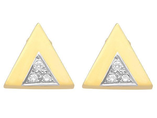 Triangular Diamond Earrings