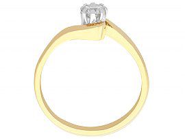 Gold Twist Solitaire Ring