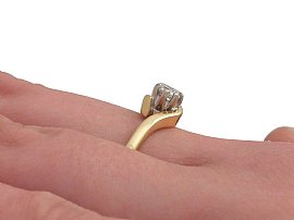 Twist Solitaire Ring Wearing 