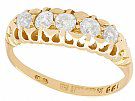 0.65 ct Diamond and 18 ct Yellow Gold Dress Ring - Antique 1901